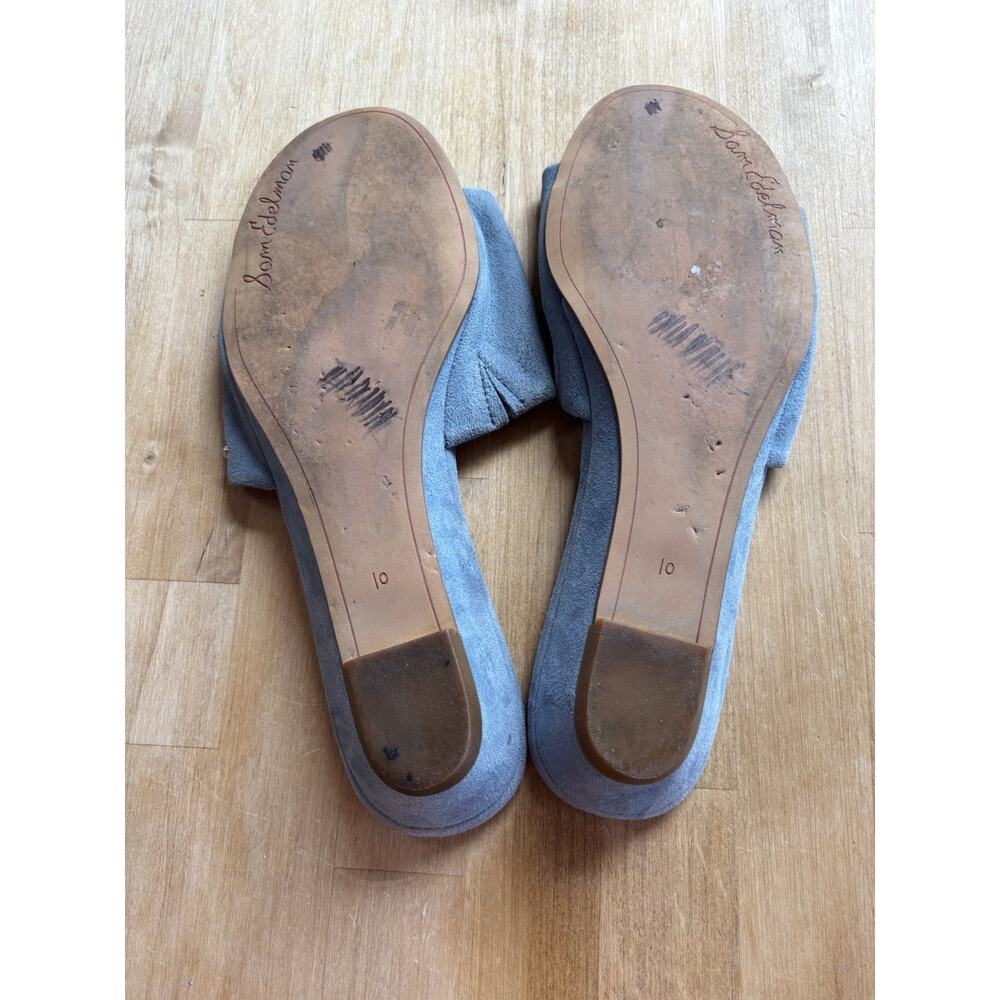 Sam Edelman Womens Liliana Casual Blue Suede Demi Wedge Slide Sandals Size 10 - Picture 6 of 11